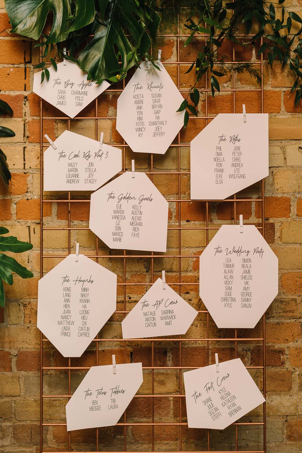A Modern, Hacienda Hipster Wedding in Toronto, Ontario - Seating Chart