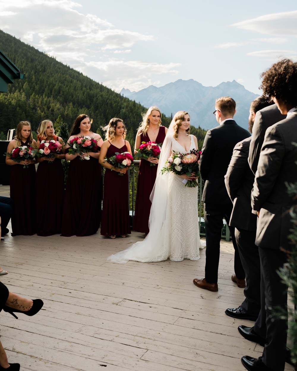 An Intimate, Burgundy Fall Inspired Wedding in Alberta 